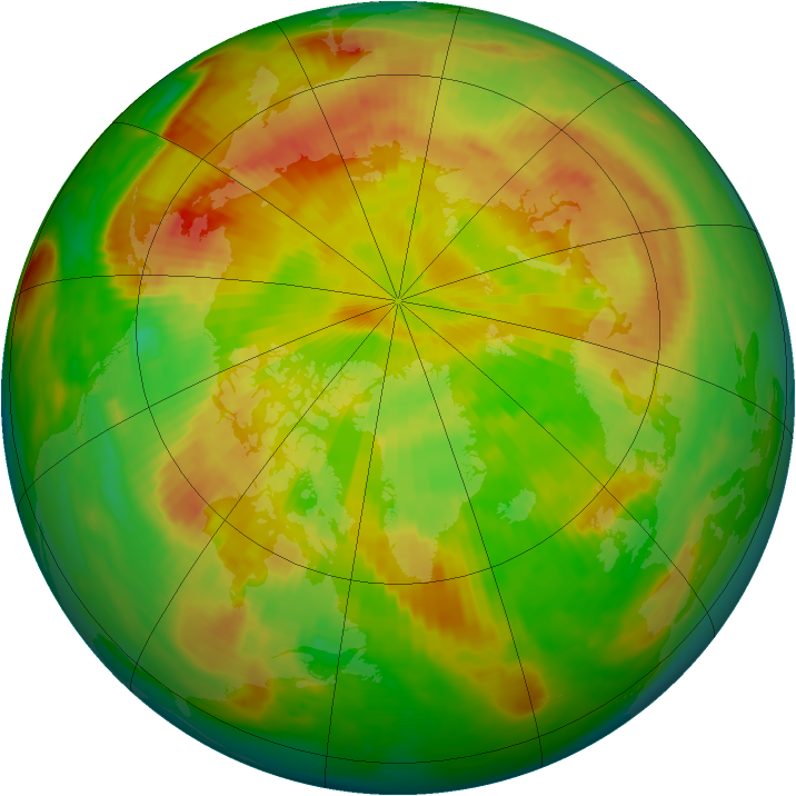 Arctic ozone map for 18 May 1985